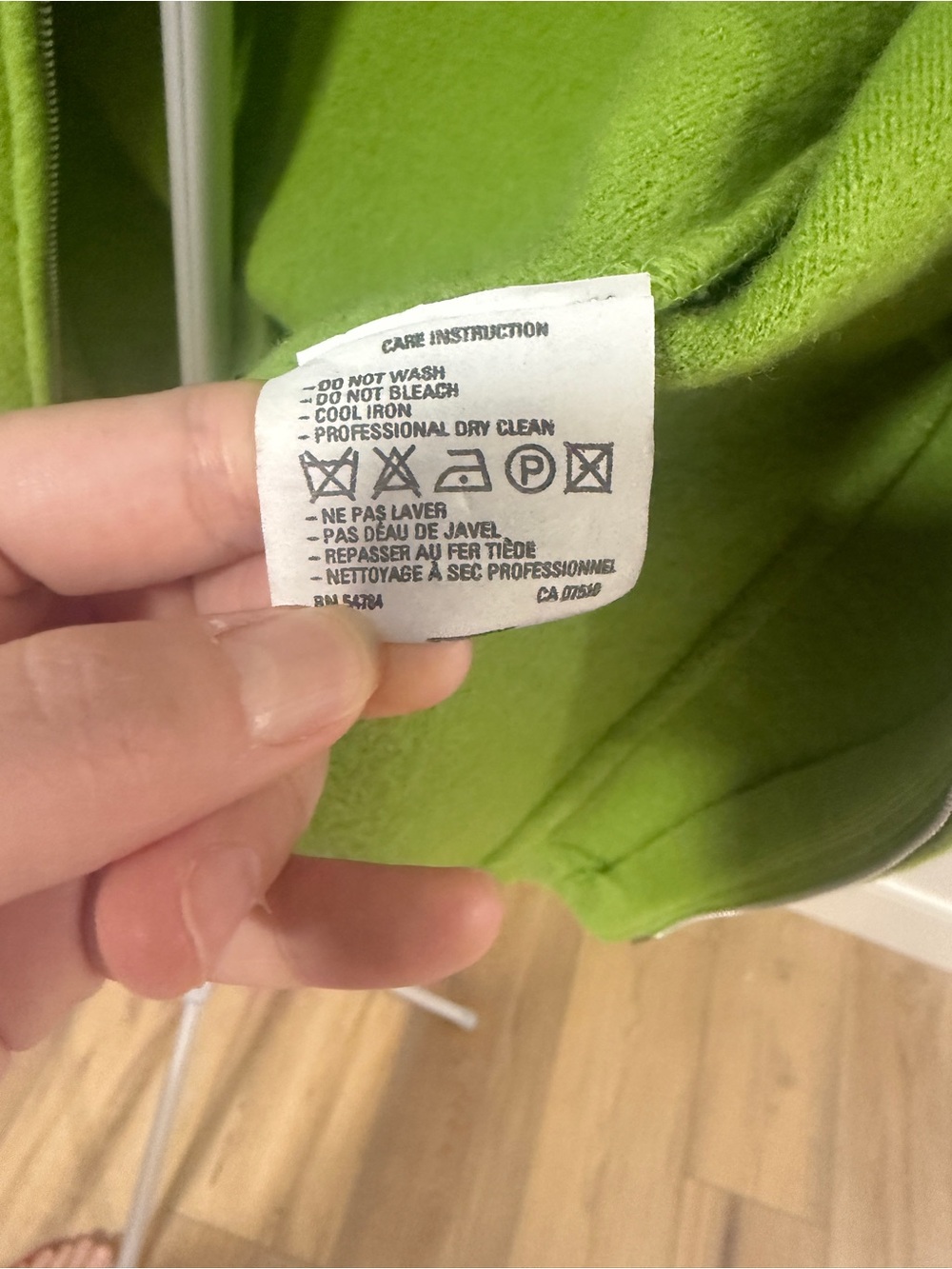 Emanuel Ungaro Liberte Lime Green Vintage 90s 100% Wool Cropped Shacket Jacket - Picture 8 of 9